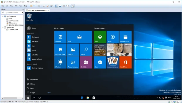 Microsoft пропонує готові віртуальні машини на базі Windows 10 Enterprise (пробна версія на 90 днів) для тестування нового браузера Microsoft Edge в операційних системах Windows, Mac і Linux