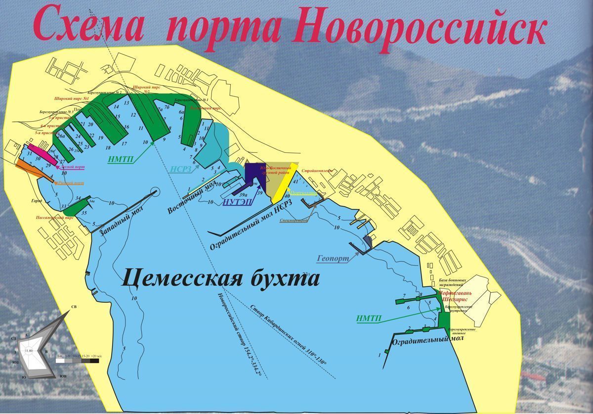 Схема Новоросійського морського порту