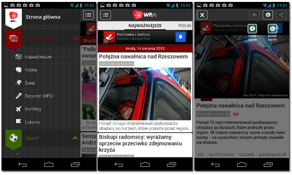 Это приложение, в свою очередь, является продукцией популярного портала Wirtualna Polska