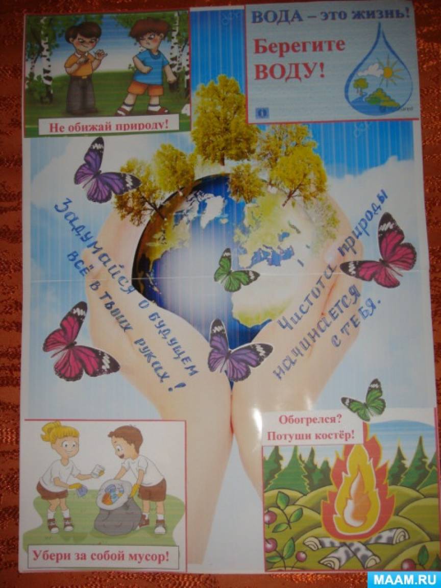 Ольга Крохина   Екологічний плакат «Бережи природу»   На сьогоднішній день екологія нашої планети перебуває в стані гострої кризи